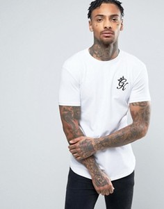 Облегающая футболка с логотипом Gym King - Белый