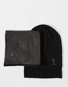 Подарочный набор с шапкой и шарфом Religion - Черный