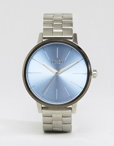 Серебристо-синие часы Nixon Kensington - Серебряный