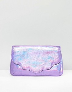 Клатч цвета металлик с рельефной отделкой ASOS - Розовый