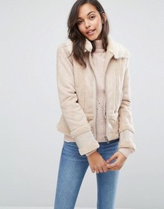 Куртка из искусственной овчины Miss Selfridge - Розовый