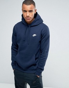 Синее худи без застежки с логотипом Nike 804346-451 - Синий