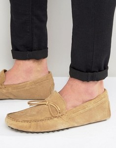 Бежевые замшевые мокасины ASOS - Stone
