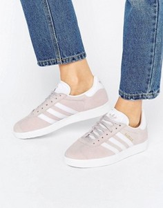 Бледно-фиолетовые замшевые кроссовки унисекс adidas Originals Gazelle - Фиолетовый