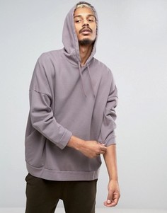 Oversize-худи с рукавами 3/4 ASOS - Фиолетовый