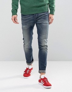 Узкие джинсы с заниженным шаговым швом United Colors of Benetton - Синий