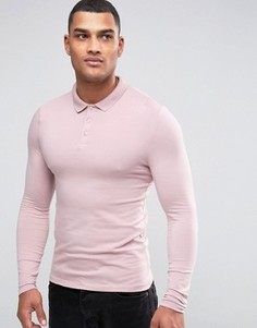Розовое поло облегающего кроя ASOS - Розовый