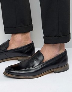 Черные кожаные лоферы ASOS - Черный