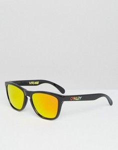 Солнцезащитные очки в квадратной оправе с желтыми линзами Oakley - Черный