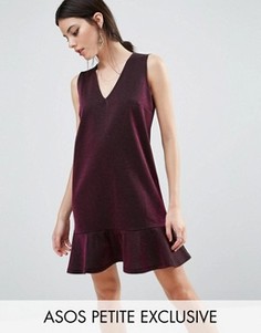 Платье с эффектом металлик ASOS PETITE - Фиолетовый