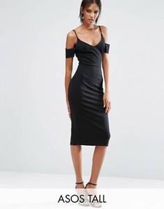 Платье-футляр с вырезами на плечах ASOS TALL - Черный