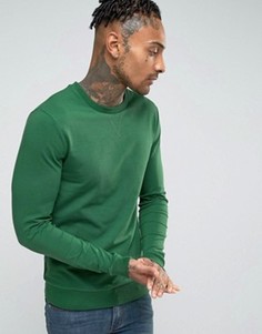 Легкий облегающий свитшот зеленого цвета ASOS - Зеленый