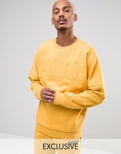 Желтый oversize-свитшот с круглым вырезом Puma эксклюзивно для ASOS - Желтый