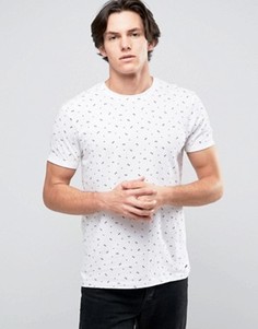 Футболка из 100% хлопка в цветочек Esprit - Белый