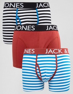 Набор из 3-х боксеров-брифов в полоску Jack &amp; Jones - Мульти
