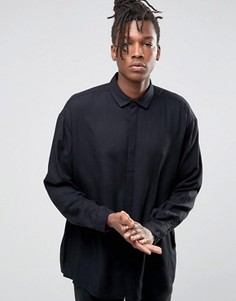 Черная oversize-рубашка ASOS - Черный