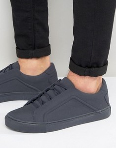 Темно-синие кроссовки на шнуровке ASOS - Темно-синий