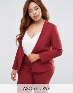 Блейзер с узкими лацканами ASOS CURVE - Фиолетовый