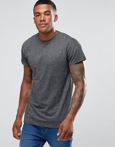 Серая футболка с подвернутыми рукавами New Look - Серый