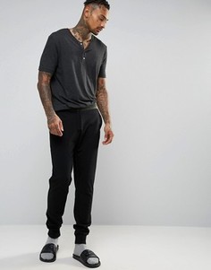 Джоггеры скинни с контрастным поясом ASOS - Черный