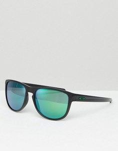 Солнцезащитные очки в квадратной оправе с зеркальными стеклами Oakley - Черный