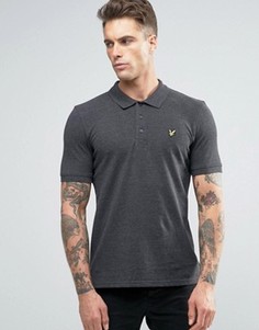 Темно-серая футболка-поло с логотипом-орлом Lyle &amp; Scott - Серый