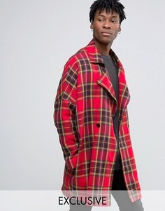 Oversize пальто-кокон Reclaimed Vintage - Красный