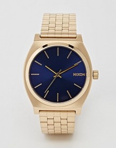 Золотистые часы из нержавеющей стали Nixon Time Teller - Золотой