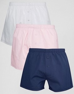 3 пары тканых боксеров ASOS - СКИДКА - Мульти