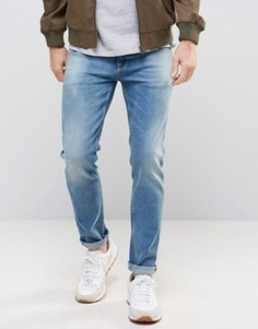 Зауженные винтажные джинсы ASOS - Синий