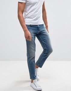 Светлые укороченные узкие джинсы стретч ASOS - Синий
