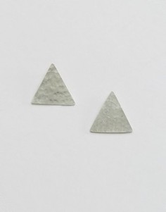 Треугольные серьги-гвоздики Made - Серебряный