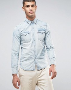 Светлая рубашка в стиле вестерн с накладками Levis Barstow - Синий Levis®