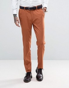 Красно-оранжевые брюки скинни ASOS - Рыжий