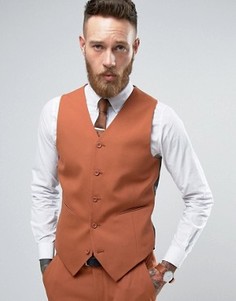 Красно-оранжевый жилет скинни ASOS - Рыжий