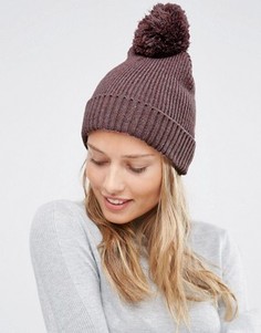 Шапка-бини с помпоном ASOS - Розовый