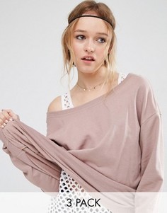 3 эластичные повязки на голову ASOS - Черный