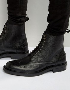 Черные кожаные ботинки-броги Dead Vintage - Черный