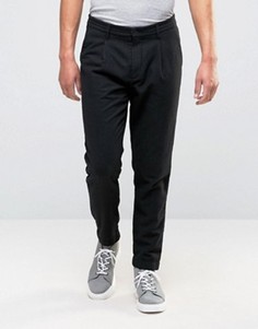 Суженные книзу шерстяные брюки Selected Homme - Черный