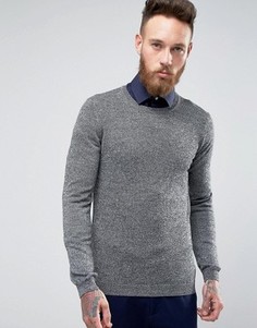 Джемпер из мериносовой шерсти с круглым вырезом ASOS - Серый