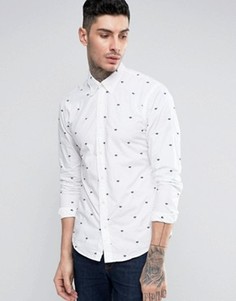 Рубашка с вышивкой Scotch and Soda - Белый