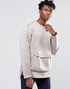 Бежевый свитшот с круглым вырезом adidas Originals Badlander AY8523 - Бежевый