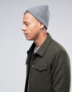 Серая меланжевая рыбацкая шапка-бини ASOS - Серый