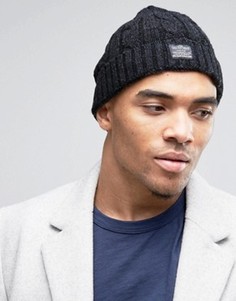 Шапка-бини крупной вязки Jack &amp; Jones - Серый