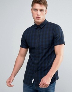 Рубашка в клетку с короткими рукавами Jack & Jones - Черный