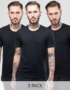 3 классические черные футболки BOSS Black By Hugo Boss - Черный