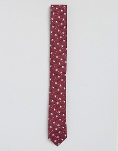 Новогодний галстук с надписью Pull My и принтом хлопушки ASOS - Красный