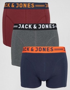 3 пары боксеров-брифов Jack &amp; Jones - Мульти