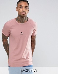 Розовая облегающая футболка с логотипом Puma T7 57443304 - Розовый