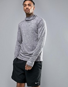 Серое худи из быстросохнущей ткани Dri-FIT Nike Running Element 803877-021 - Серый